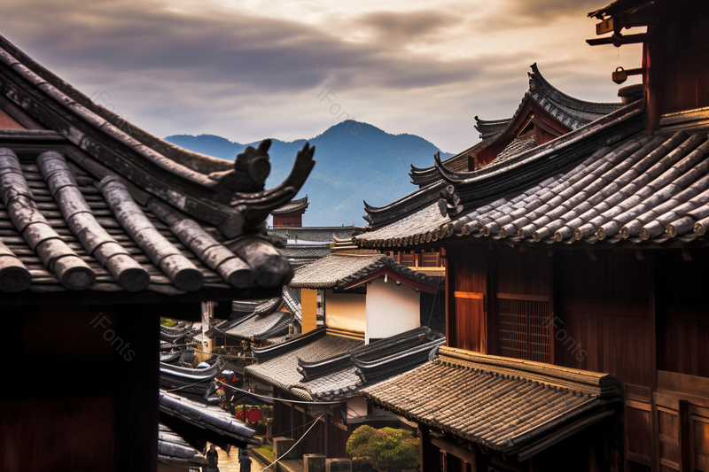建筑古城清晰的摄影图高清的图片天空白云远山古楼房屋,高清,摄影图,摄影图片,图片大全,摄影图免费下载